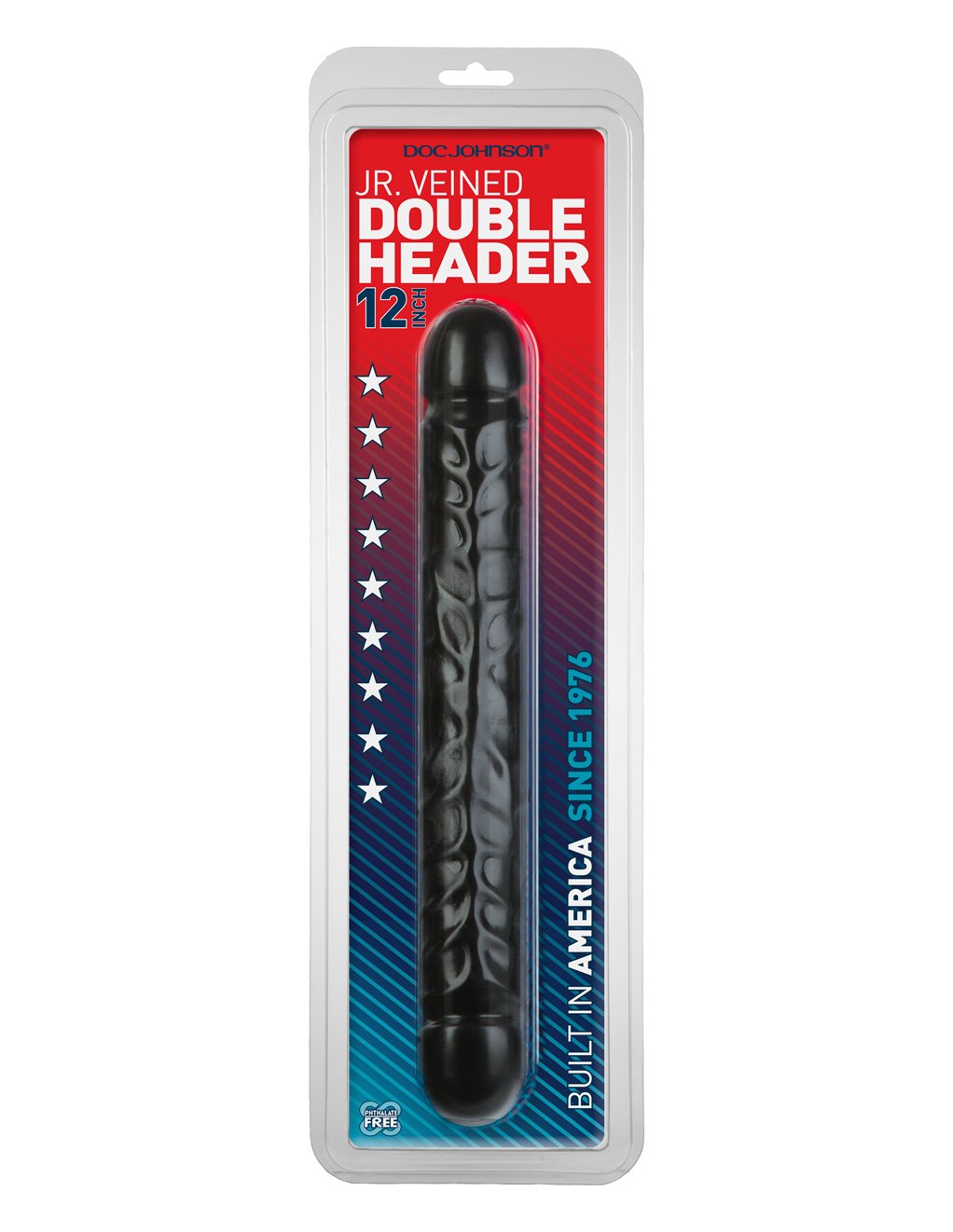 Doc Johnson Jr Veined Double Header 12 Black