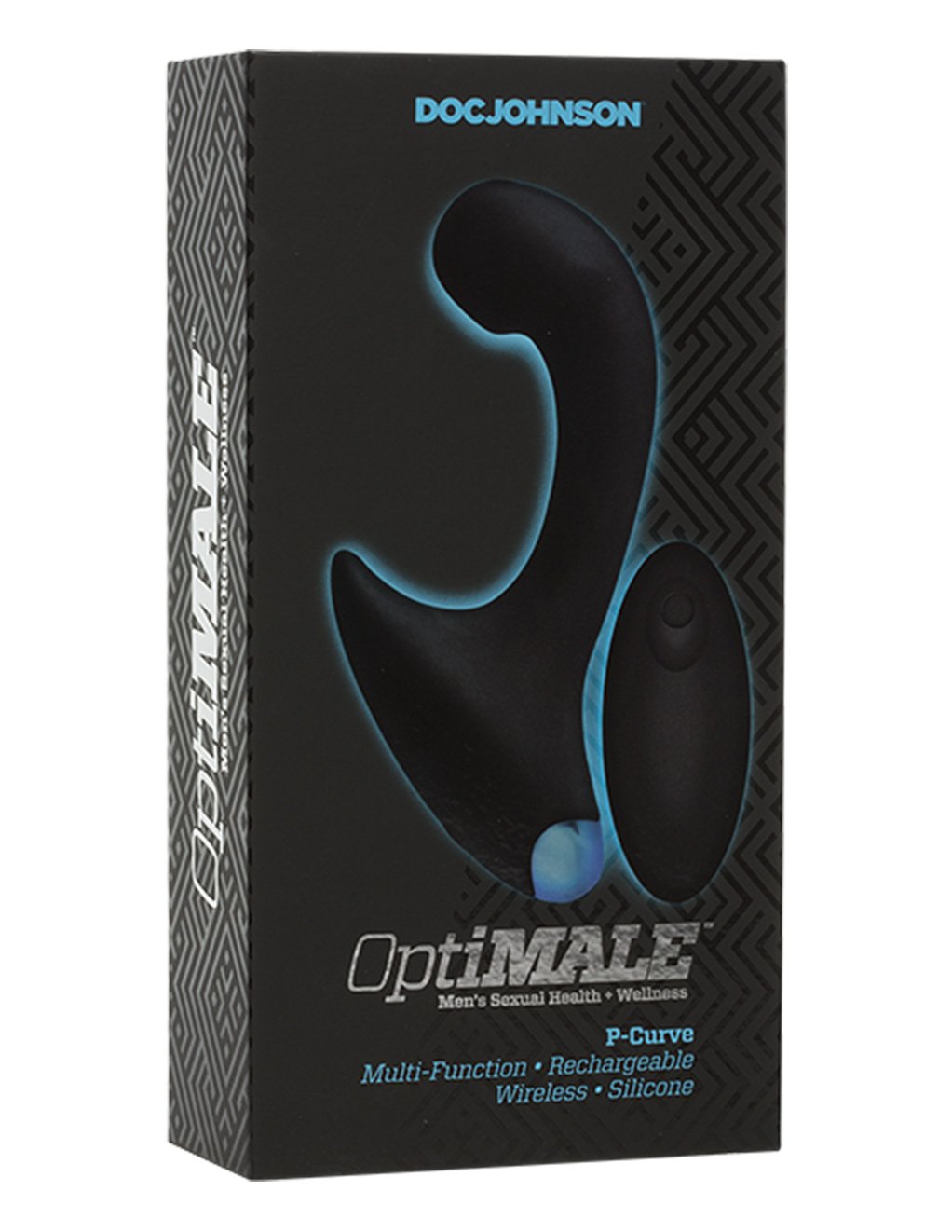 Optimale by Doc Johnson Vibrating P-Curve with Wireless Remote box