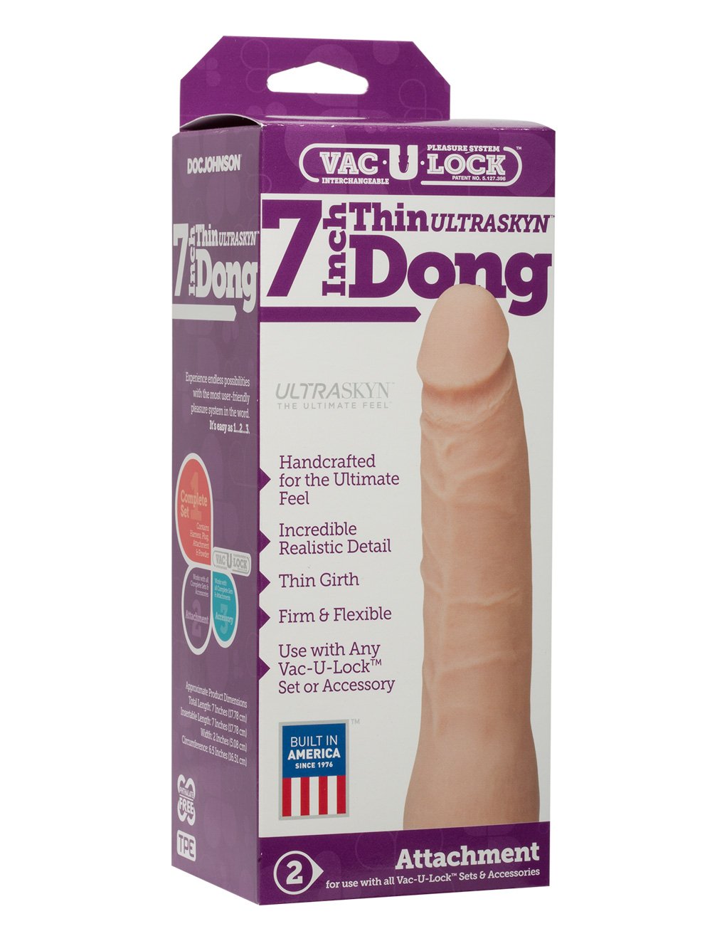 Vac-U-Lock Doc Johnson UltraSkyn Thin Dong