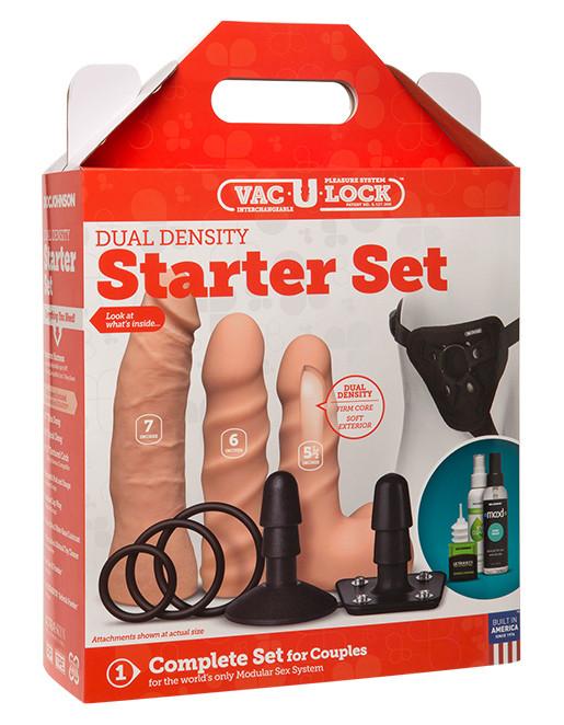 Vac-U-Lock Dual Density Dildo & Plug Starter Set - Novelties - Dildo