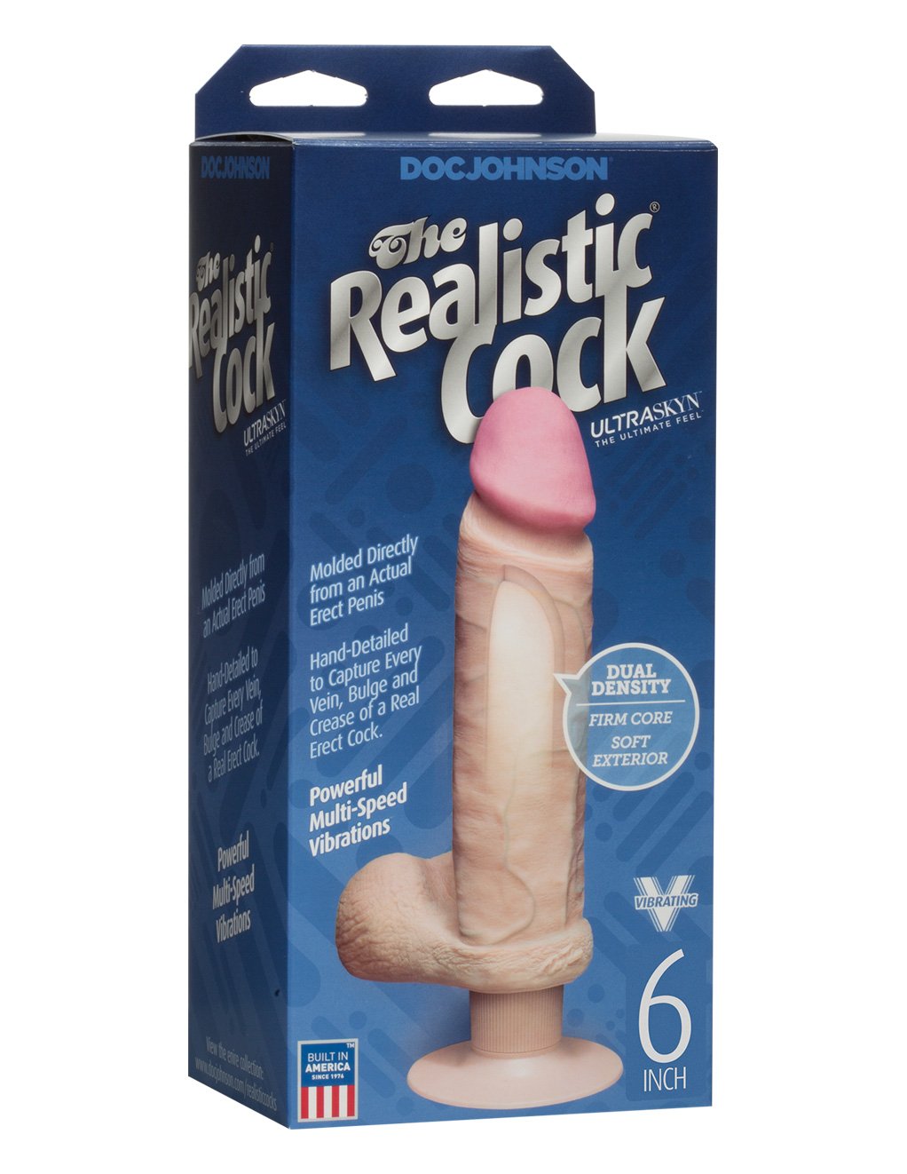 Doc Johnson The Realistic Cock UltraSkyn Vibrating 6 Dildo