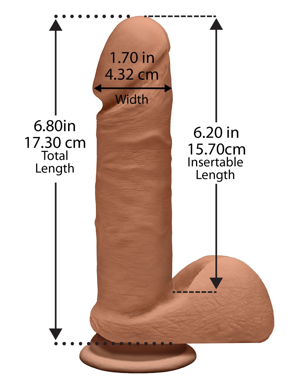 Doc Johnson The Perfect D 7 Caramel