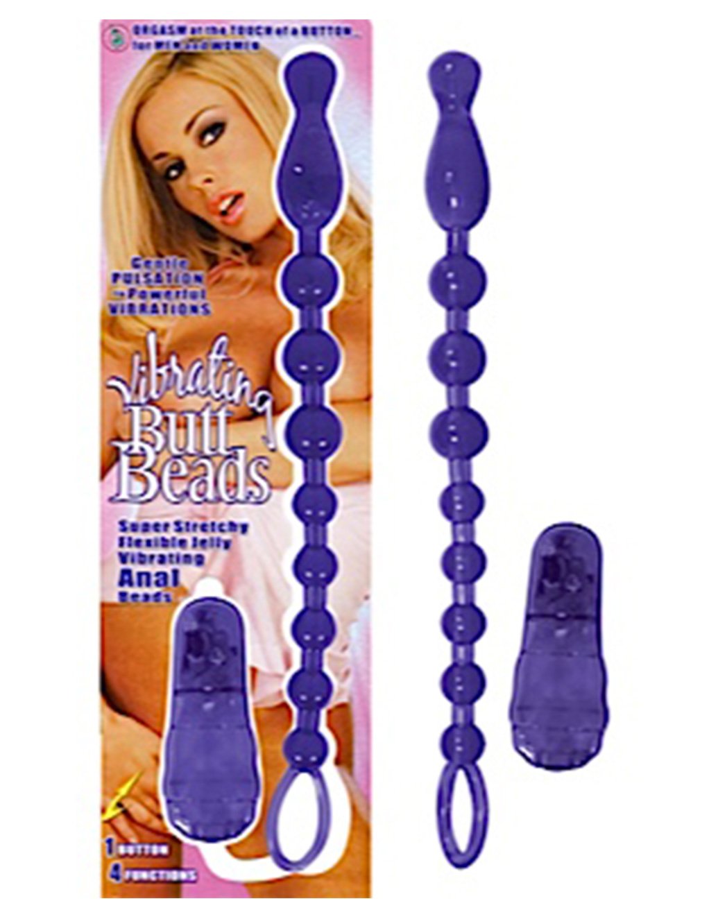 Vibrating Butt Beads Purple - Novelties - Beads