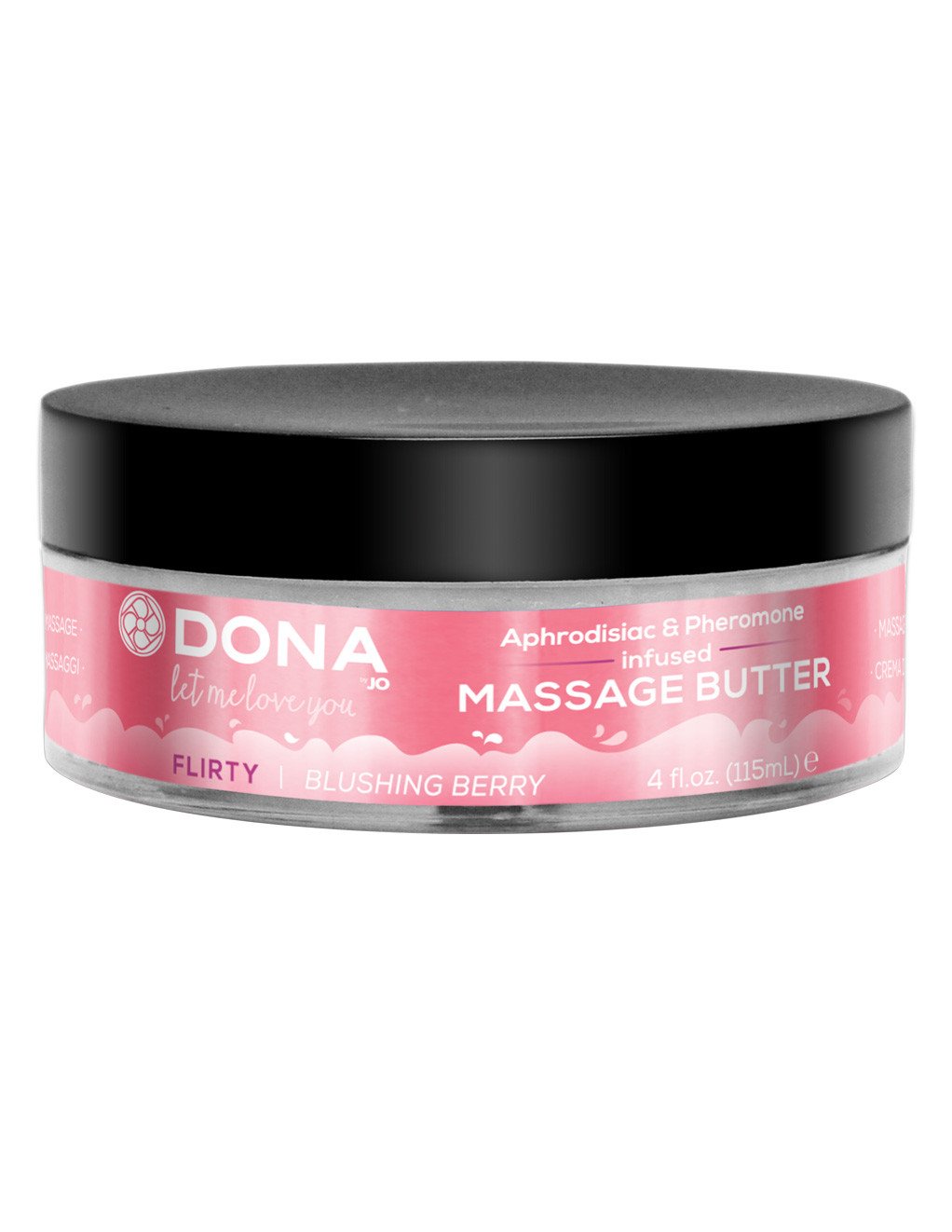 Dona by Jo Aphrodisiac & Pheromone Infused Massage Butter Flirty Blusing Berry 4oz