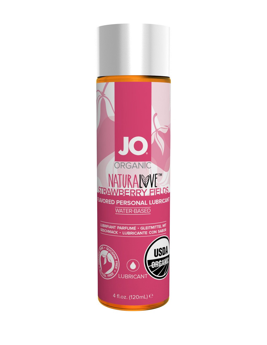 Jo USDA Organic Water-based Flavored Lubricant Strawberry Fields 4oz