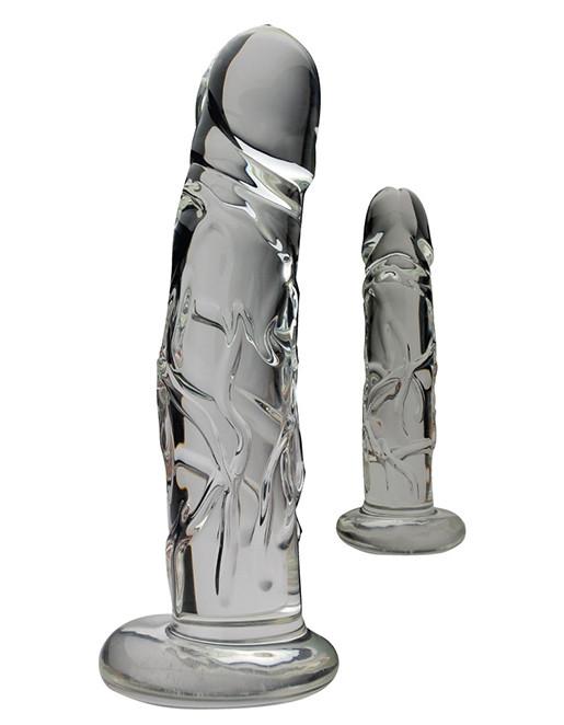 Spartacus Realistic 7 Inch Glass Dildo Clear Base