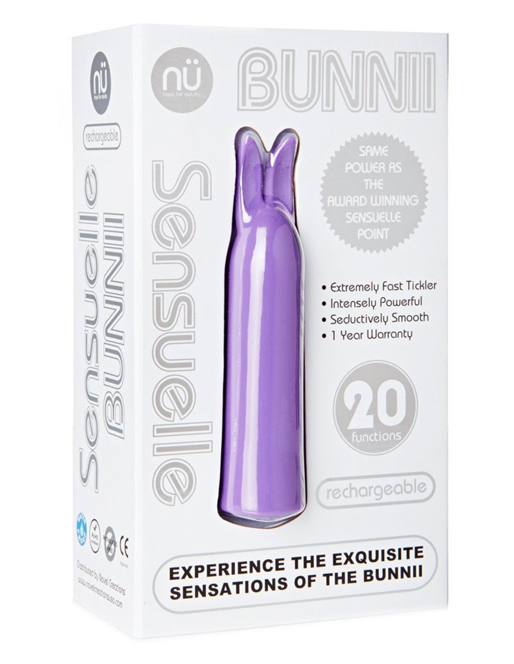 Sensuelle Bunnii 20 Function Bullet Purple - Novelties - External
