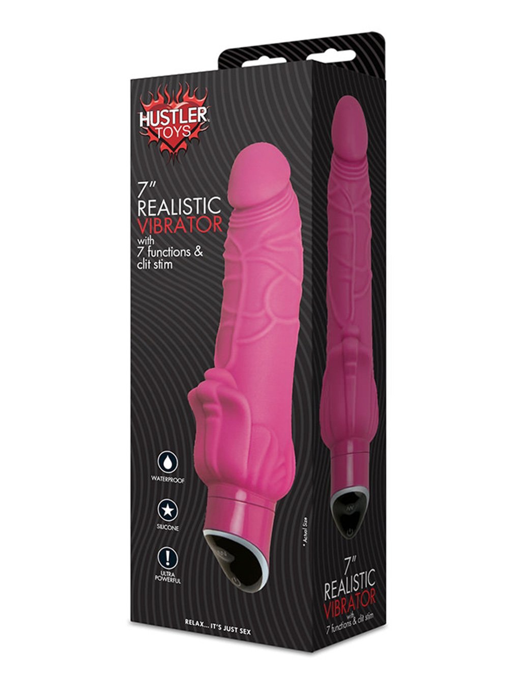 Hustler 7 Inch Realistic Vibrator 7 Functions - Novelties - Dual/Multi