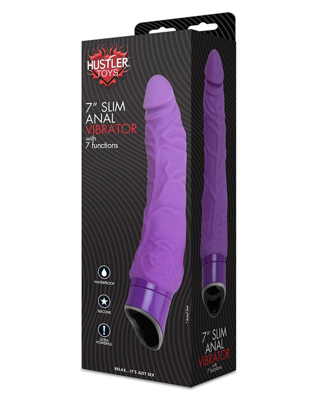 Hustler 7 Inch Slim Anal Vibrator 7 Functions - Novelties - Massager