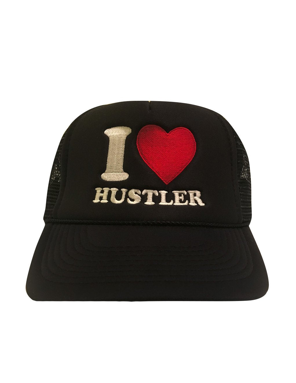 Hustler Women's I Love Hustler Trucker Hat Black-