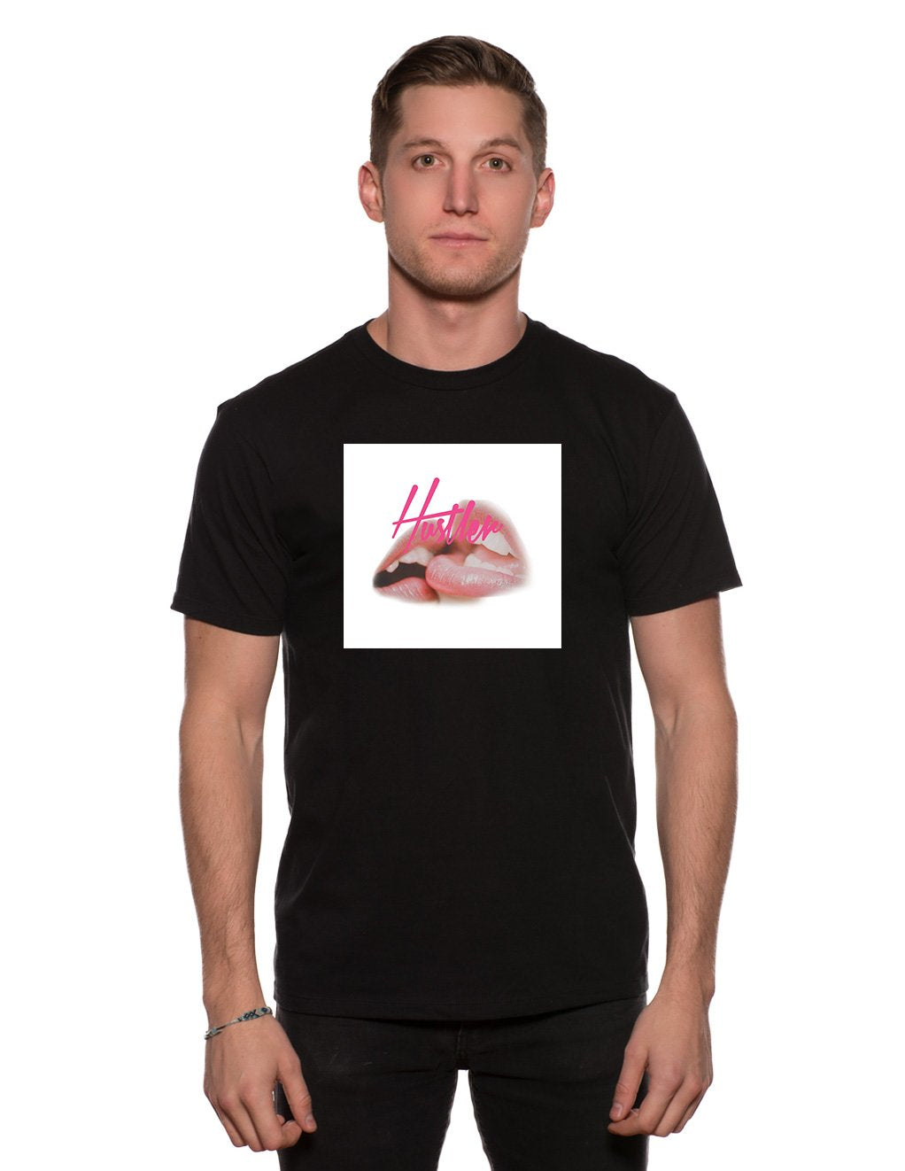 Hustler Lip Lock Tee Black