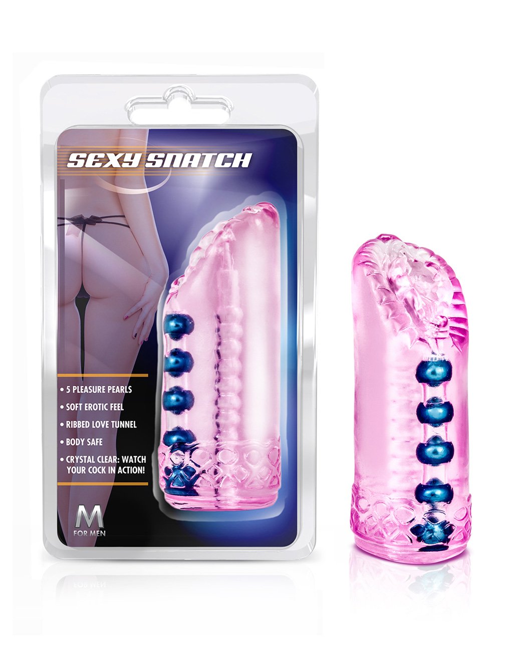 M For Men by Blush Novelties Sexy Snatch Masturbator with Packaging