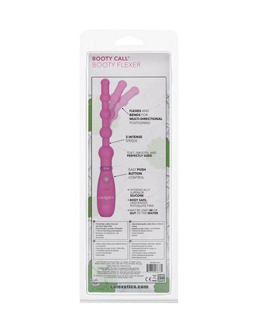 Cal Exotics Booty Call Booty Flexer Silicone Vibrating Anal Beads Pink - Novelties - Beads