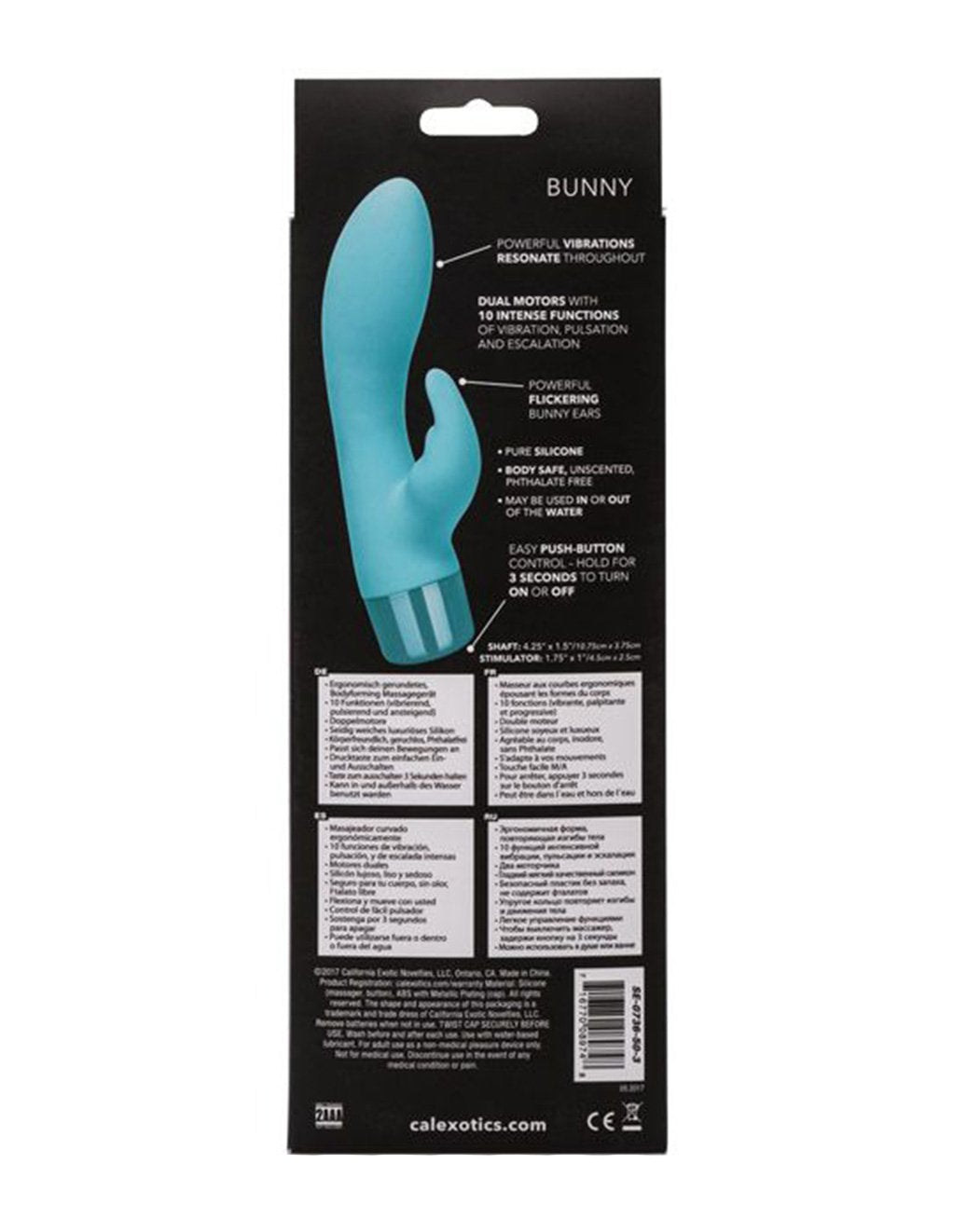 Cal Exotics Eden Bunny Vibrator Aqua