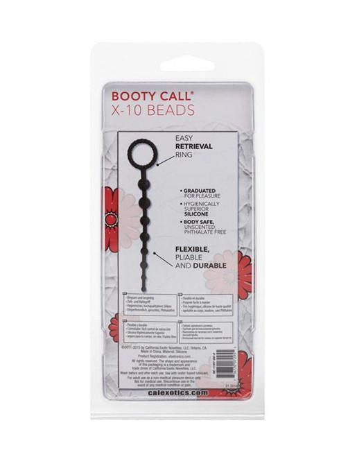 Cal Exotics Booty Call X-10 Anal Beads Black - Novelties - Beads