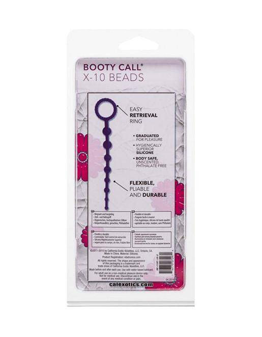 Cal Exotics Booty Call X-10 Anal Beads Purple - Novelties - Beads