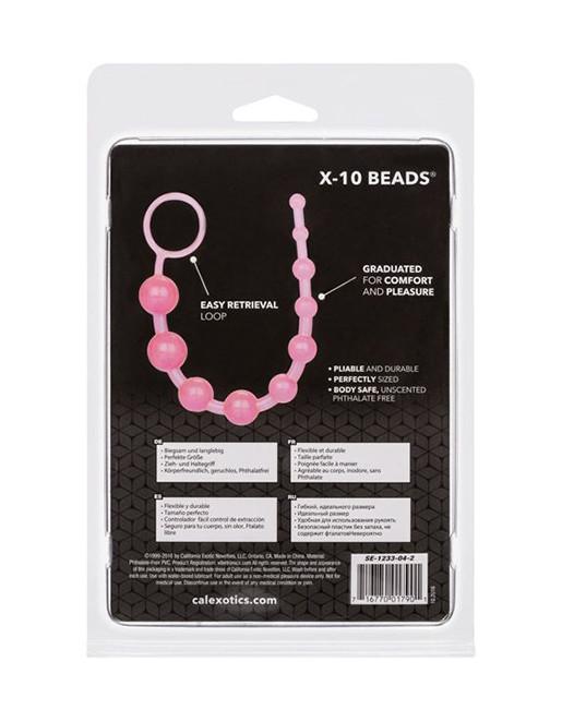 Cal Exotics X10 Anal Beads Pink - Novelties - Beads