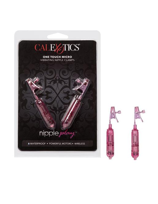 Cal Exotics Nipple Play One Touch Micro Vibro Clamps - Fetish BDSM - Nipple play