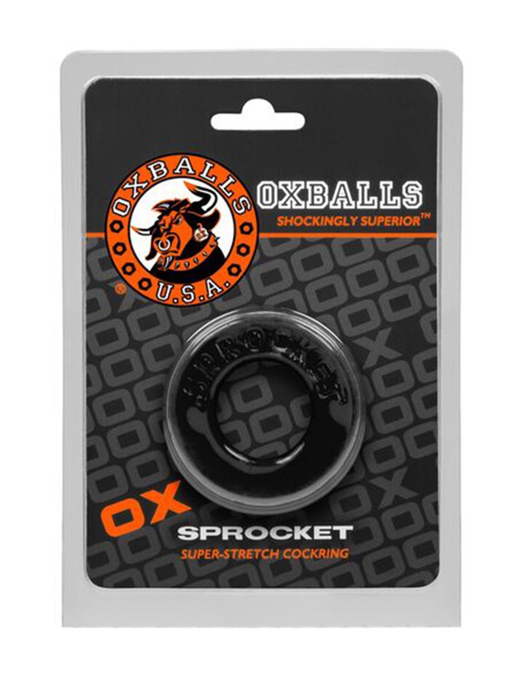 Oxballs Sprocket Cockring Black - Novelties - Cockring