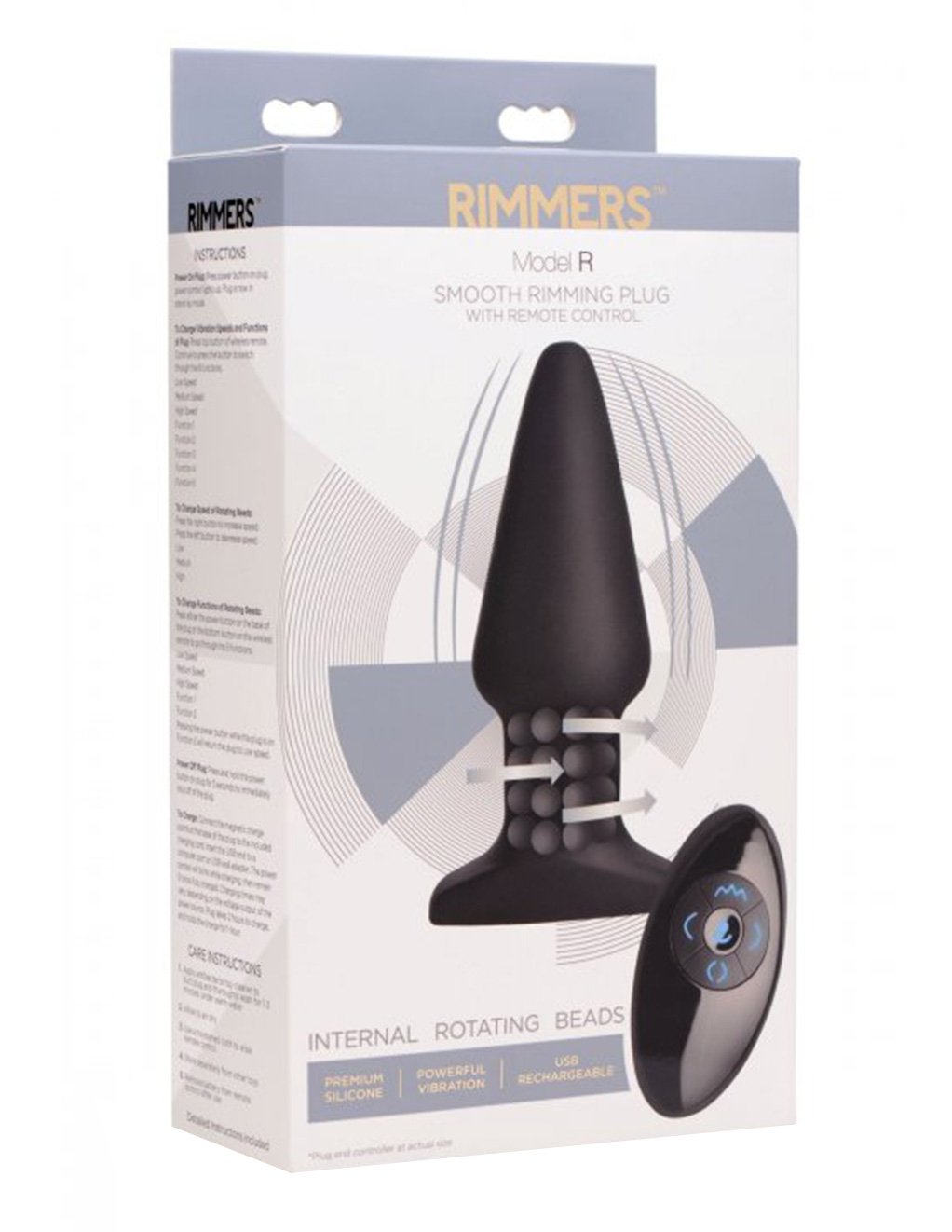 Rimmers Model R Smooth Rimming Plug with Remote