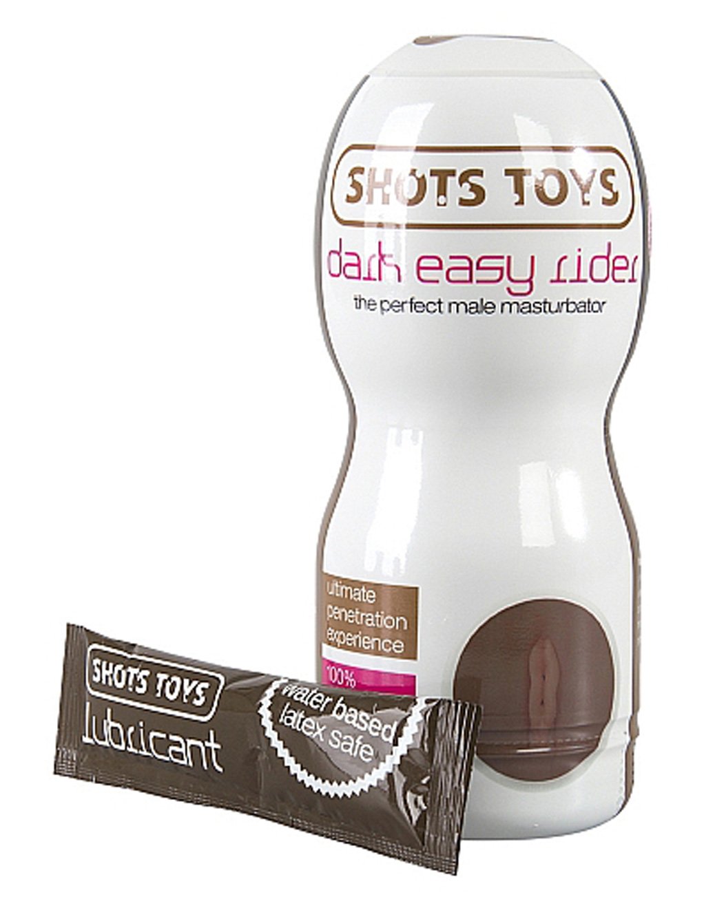 Shots America Dark Easy Rider Vaginal Masturbator Brown