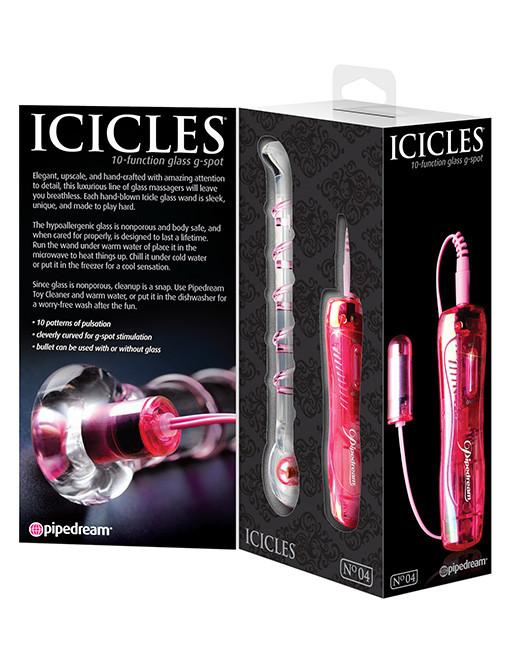 Icicles No 4 Glass GSpot Vibrating Wand
