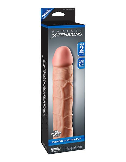 Fantasy X-Tensions Perfect 2 Inch Extension Nude (8 IN) Package