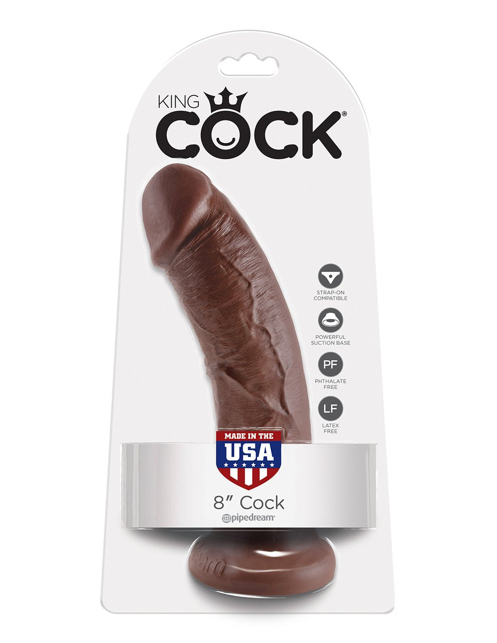Pipedream King Cock 8 Inch Brown