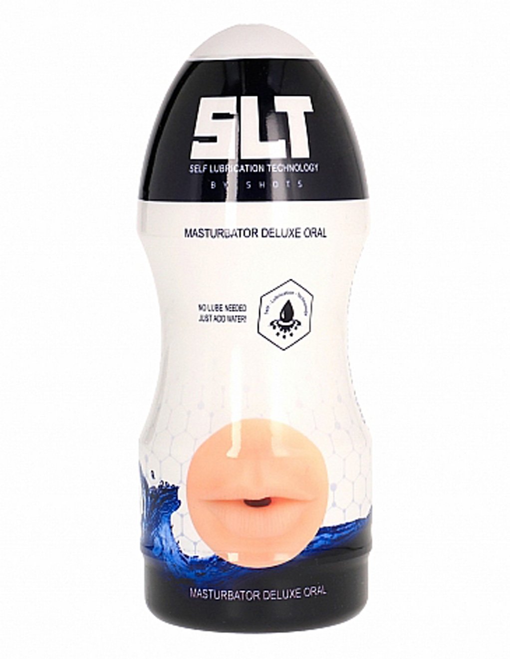 Self Lubrication by Shots America Deluxe Oral Masturbator Flesh