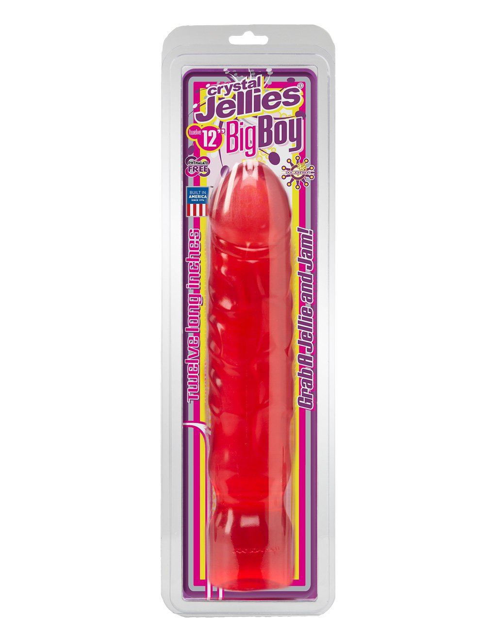 Doc Johnson Crystal Jellies 12 Inch Big Boy Pink