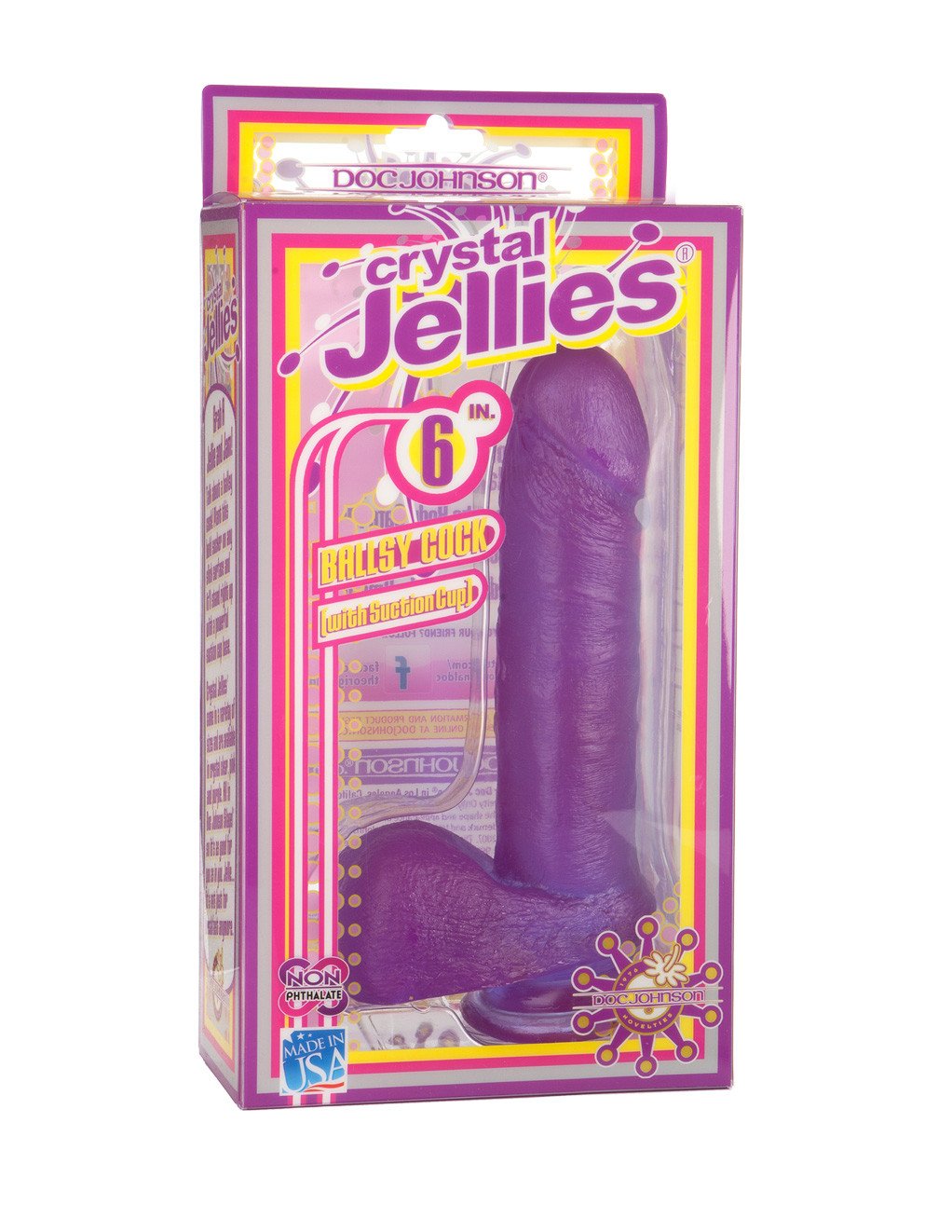 Doc Johnson 6 Inch Ballsy Jellie Cock Purple