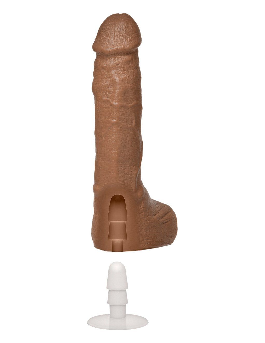 Vac-U-Lock Doc Johnson Bust It Squirting Realistic Cock Brown