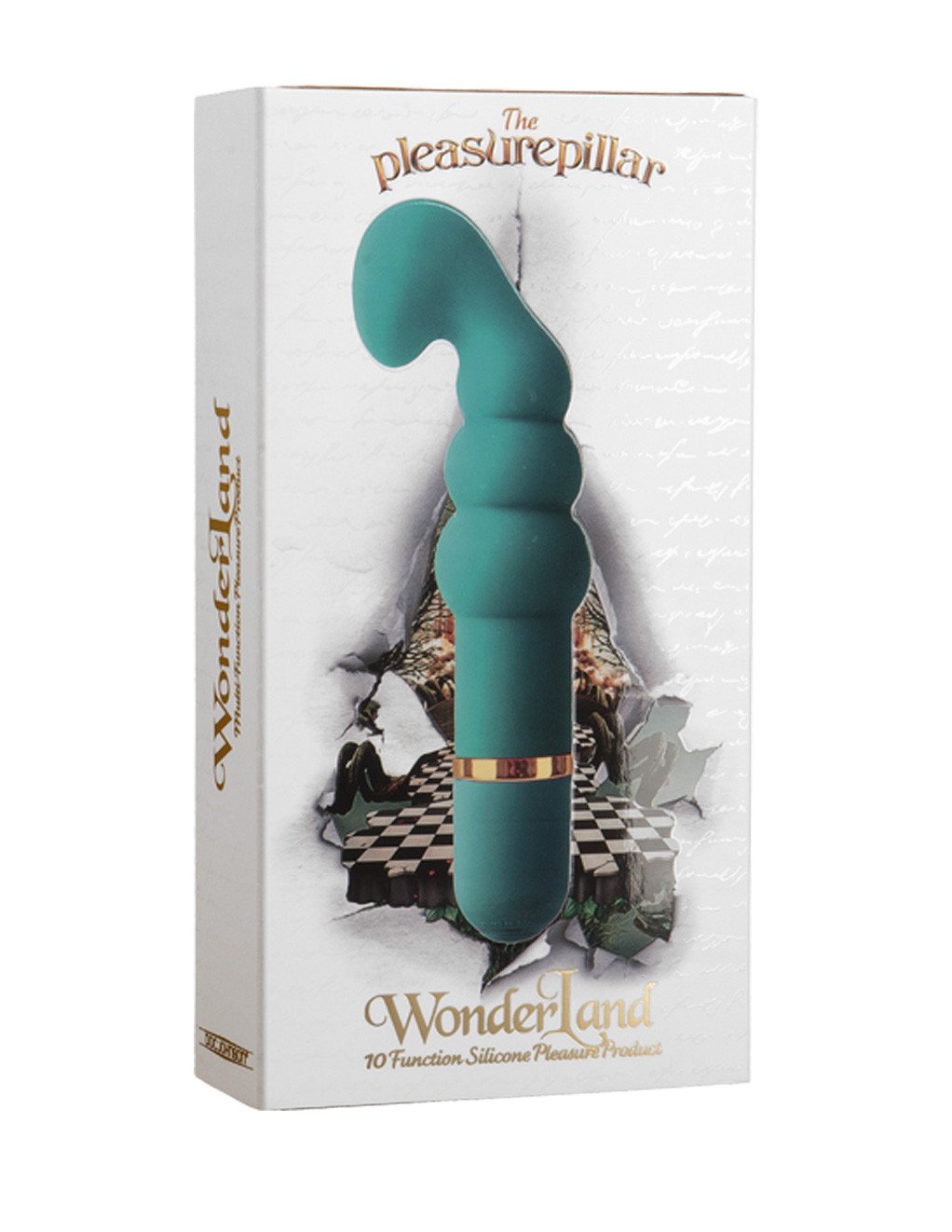 Wonderland by Doc Johnson Pleasurepillar Gspot Vibe Teal Package