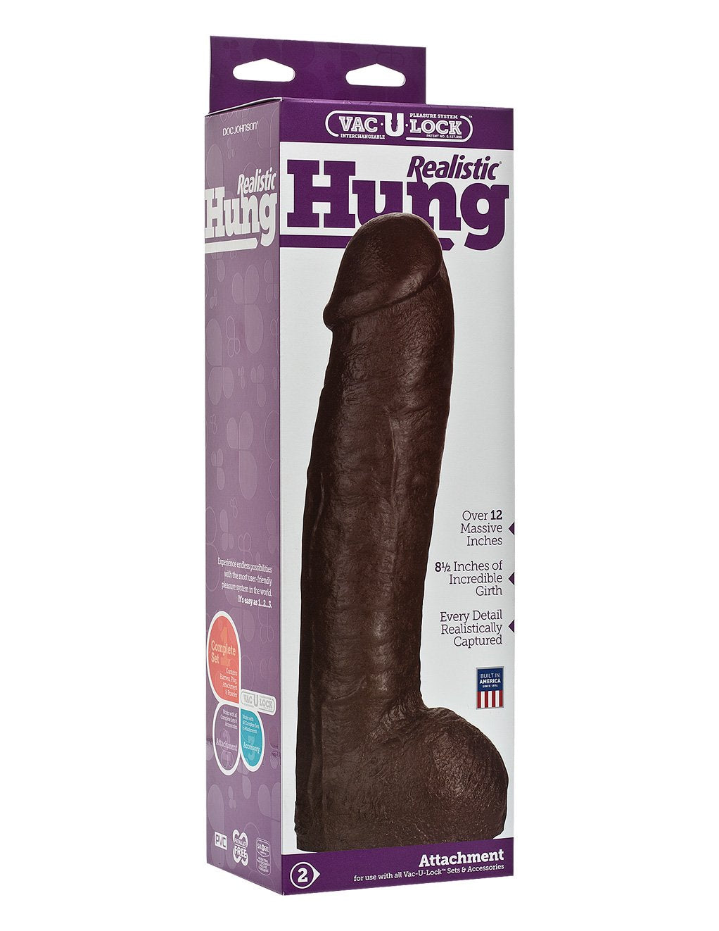 Vac-U-Lock Doc Johnson Realistic Hung Dildo