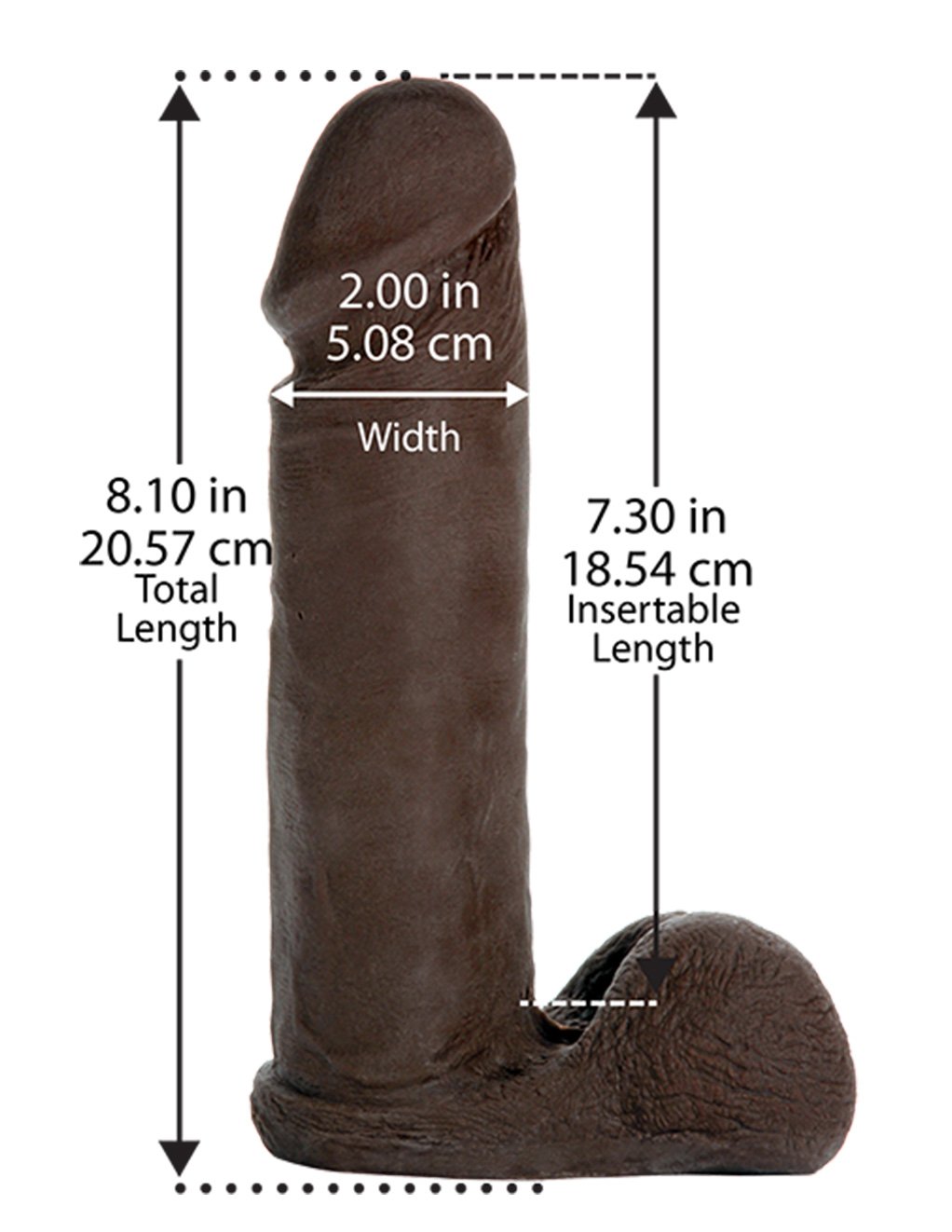 Vac-U-Lock 8 Inch UR3 Cock Black
