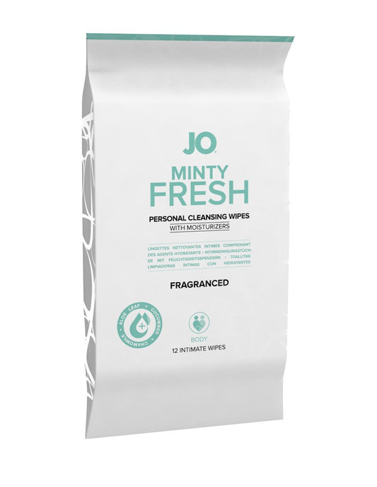 Jo Intimate Personal Cleansing Wipes Minty Fresh 12pk
