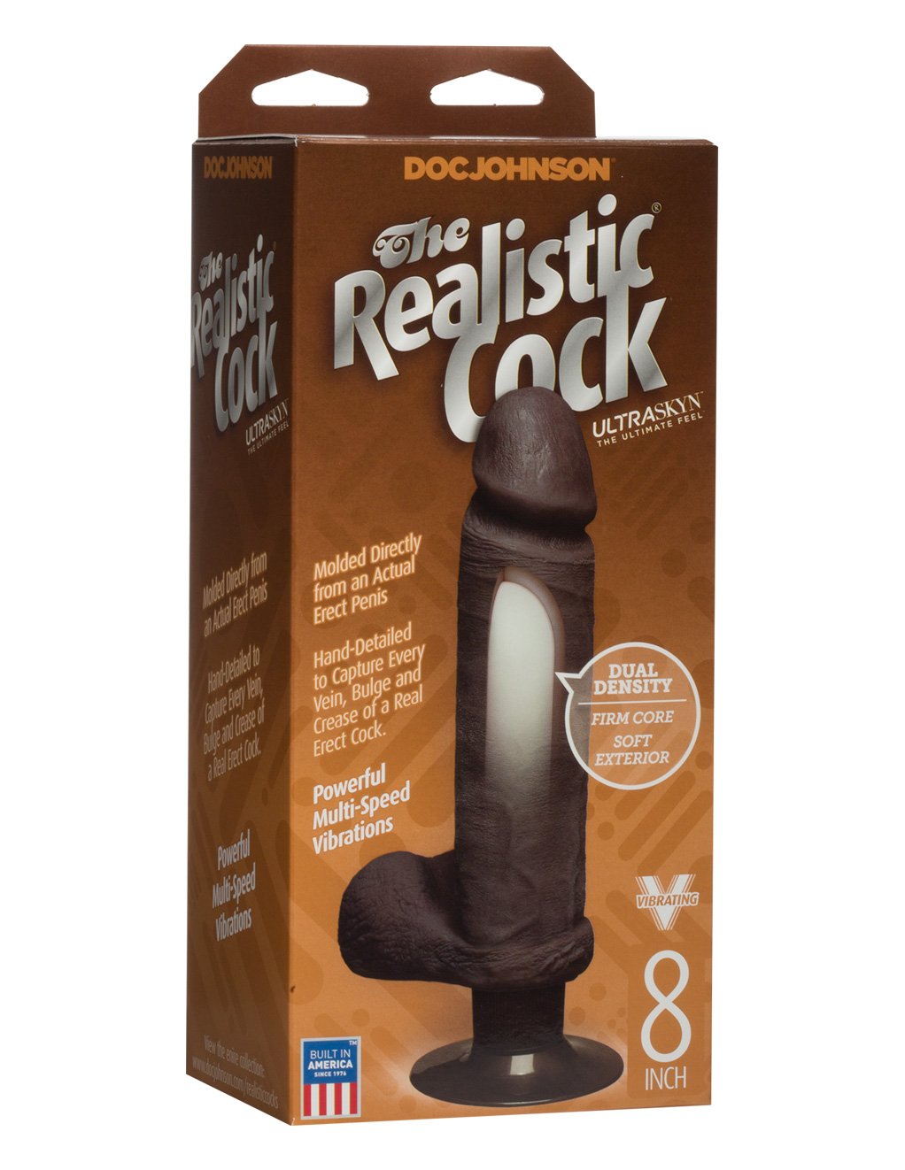 Doc Johnson The Realistic Cock UltraSkyn Vibrating 8 Dildo