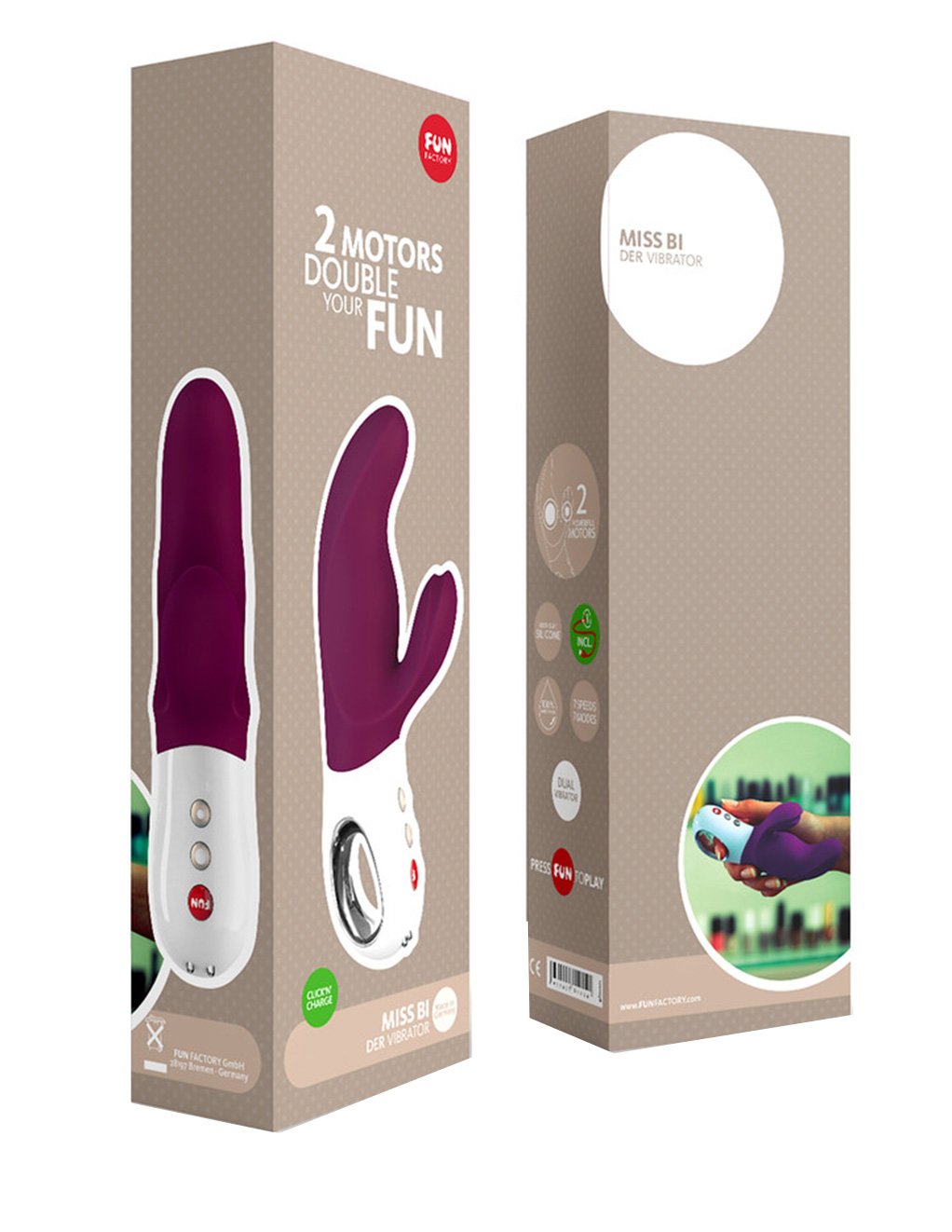 Fun Factory Miss Bi Rabbit Vibrator Grape - Novelties - Dual/Multi