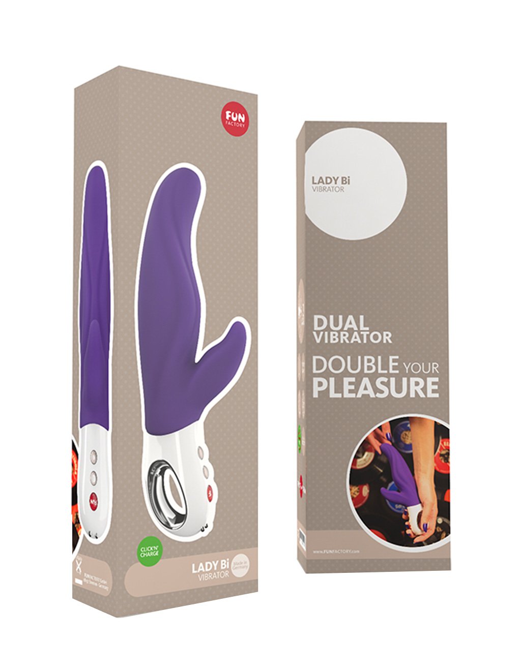 Fun Factory Lady Bi Vibrator Violet - Novelties - Dual/Multi