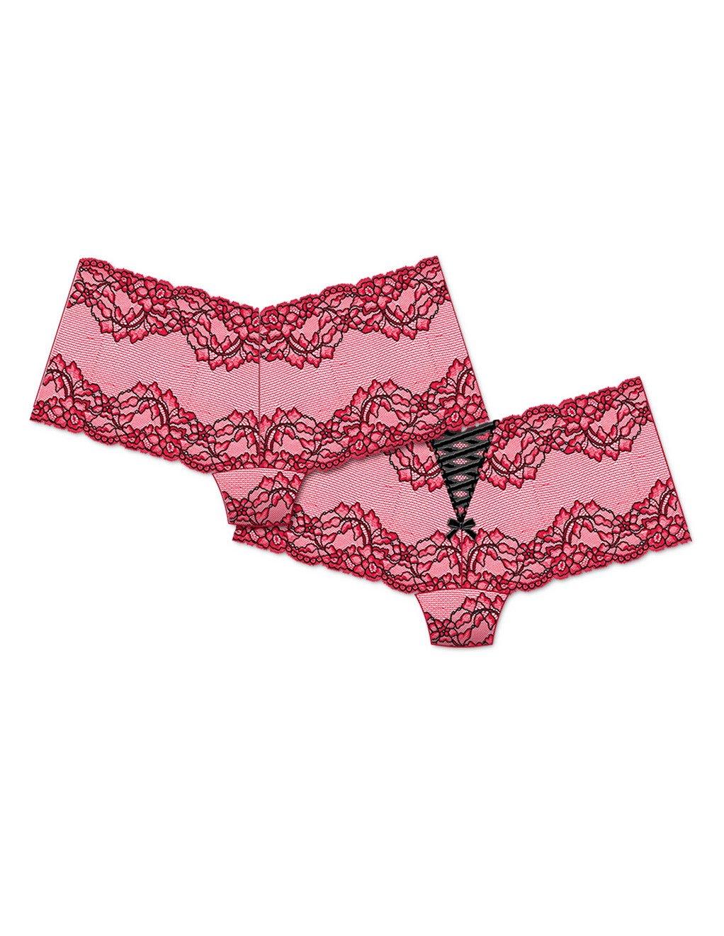 Rene Rofe It Girl Lace Up Twist Boyshort Panty - Lingerie - Womens Underwear