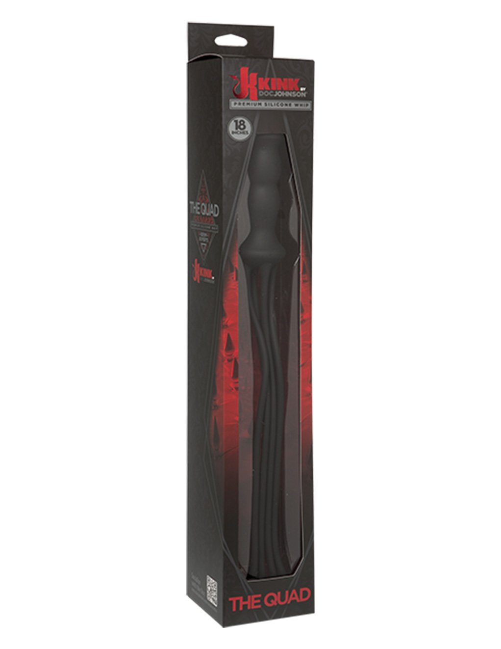 Kink by Doc Johnson The Quad Silicone Whip - Fetish BDSM - Whip/Paddle