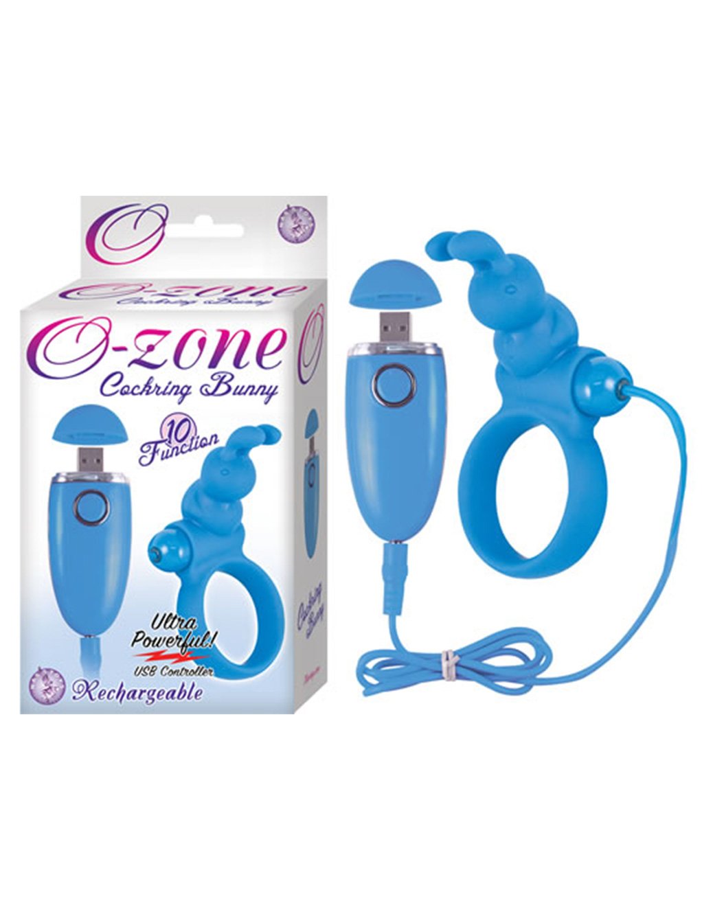 O-zone Orgasmic Cockring Bunny Blue - Novelties - Cockring