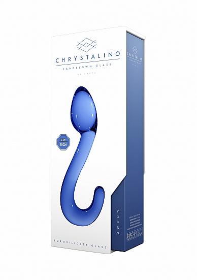 Shots America Blue Chrystalino Champ Wand Adult Sex Toy