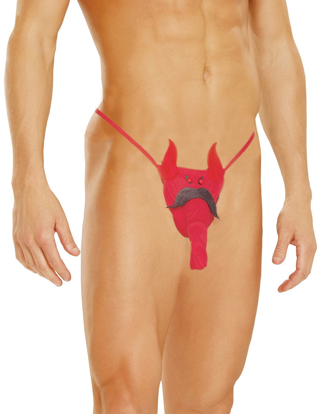 Elegant Moments Men's Devil Pouch Thong - Lingerie - Mens Underwear