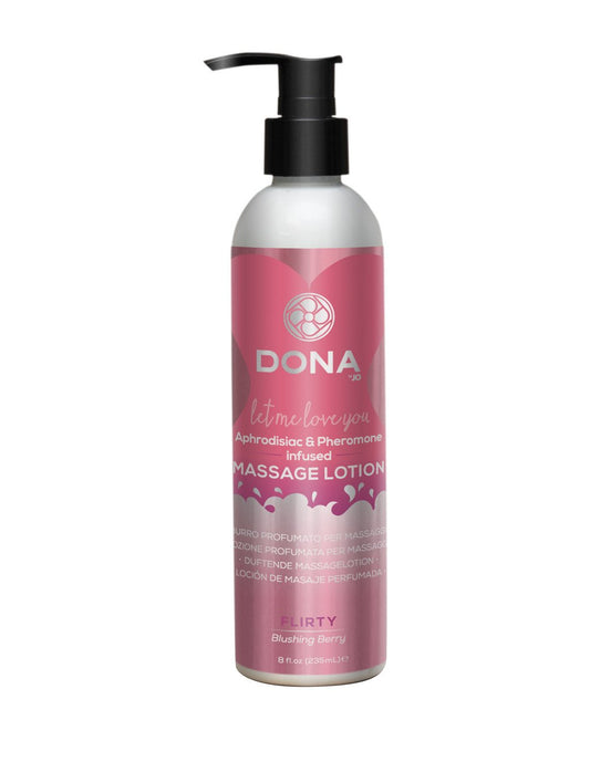 Dona by Jo Aphrodisiac & Pheromone Infused Massage Lotion Flirty Blushing Berry 8oz