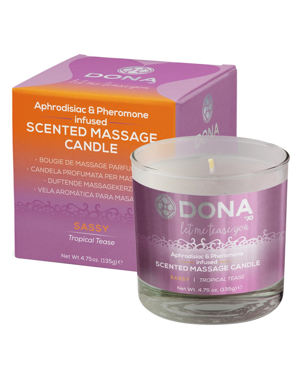 Dona by Jo Scented Soy Massage Candle Sassy Tropical Tease
