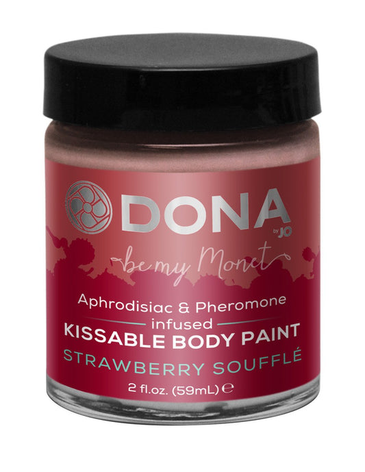 Dona by Jo Aphrodisiac & Pheromone Infused Kissable Body Paint Strawberry 2oz