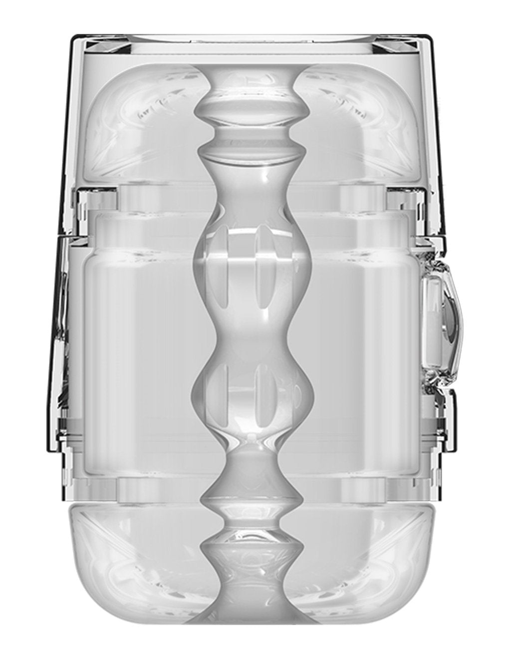 Doc Johnson Main Squeeze Pop Off Optix Crystal Clear Masturbator inside