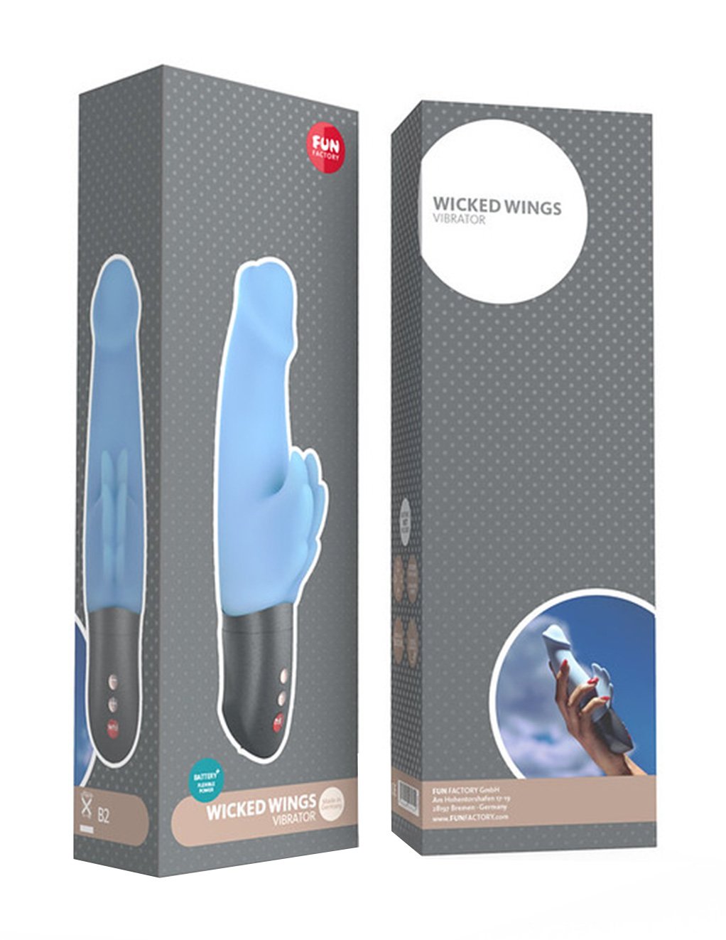 Fun Factory Wicked Wings Hybrid Dual Stimulation Vibrator - Novelties - Dual/Multi