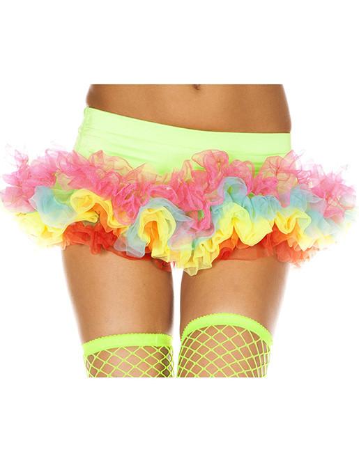 Music Legs Tulle Rainbow Skirt